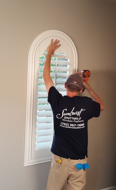 Shutter install in Tampa bedroom